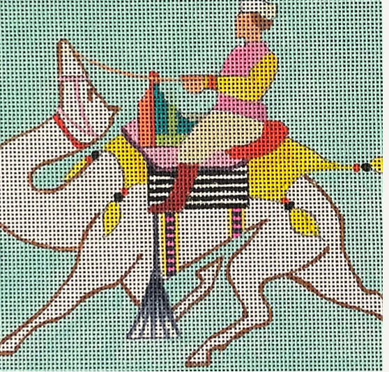 AN525 Man Riding White Camel