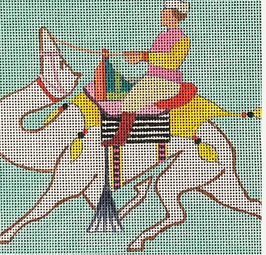 AN525 Man Riding White Camel