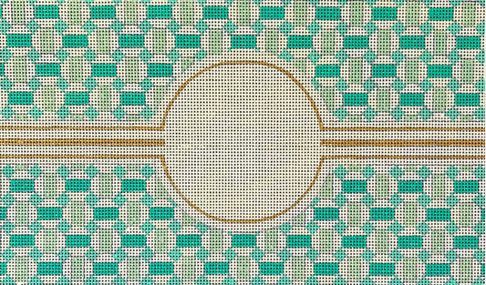 CL048 Turquoise Monogram Clutch