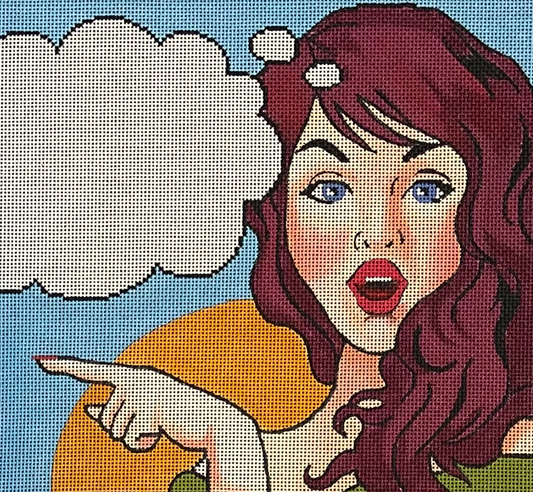 PE205 Woman with Text Bubble