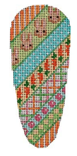 EM142 Bunny Diagonal Patch Pattern Carrot