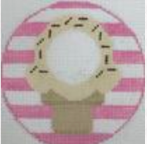 RD395 Ice Cream Monogram Round