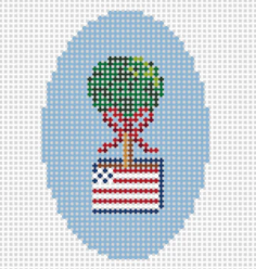 AOK300 4th of July Topiary Oval