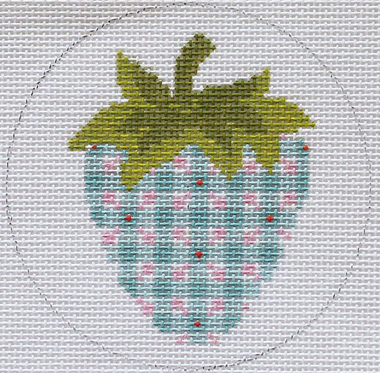 AC149 Blue Checks with Pink Dots Strawberry