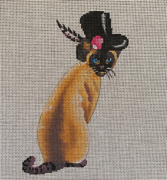 AN440 Siamese Cat with Top Hat