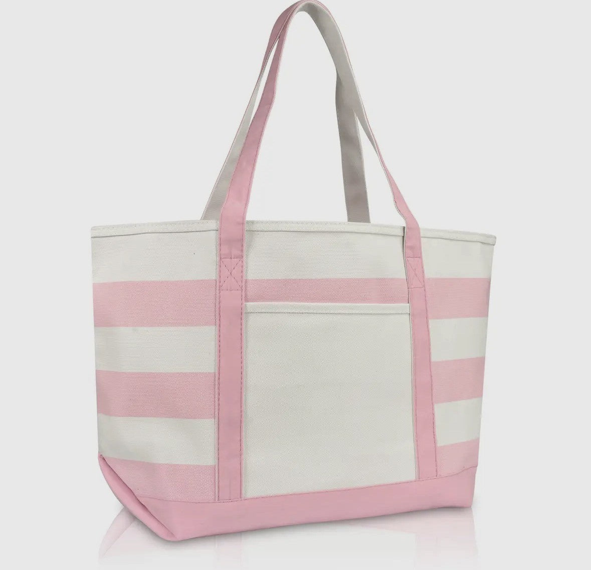 Pink Stripe Tote Bag