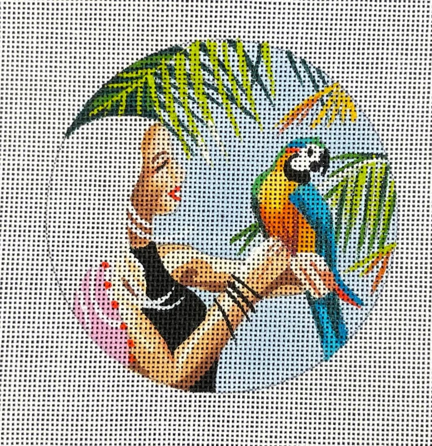IN547 Girl with Parrot Insert