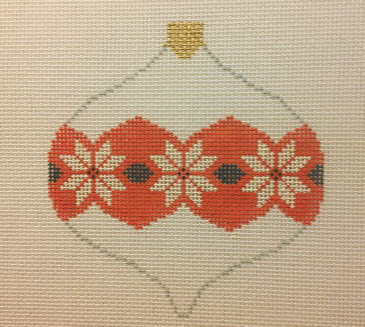 CO223 Poinsettia Bauble - White