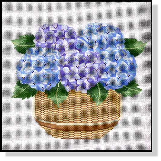 MBM-PL36 Nantucket Basket With Hydrangea
