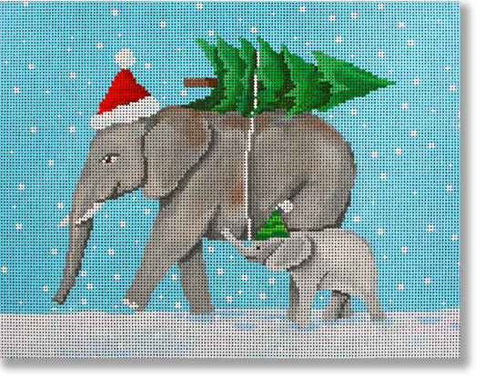 SC-PL08 Elephants Bringing Home the Tree
