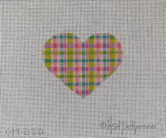 OM-230 Pink Plaid Heart