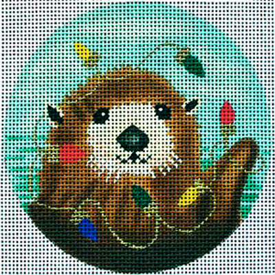 4363 Sea Otter with Christmas Lights - 18 mesh