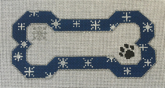 BP-03 Blue Snowflake Dog Bone