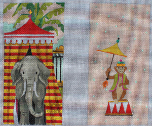 EY131 Circus Elephant Eyeglass Case