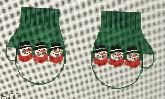 CO602 Snowman Mittens - Green