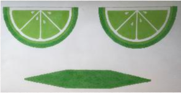 RD171 Large Lime Wedge Purse