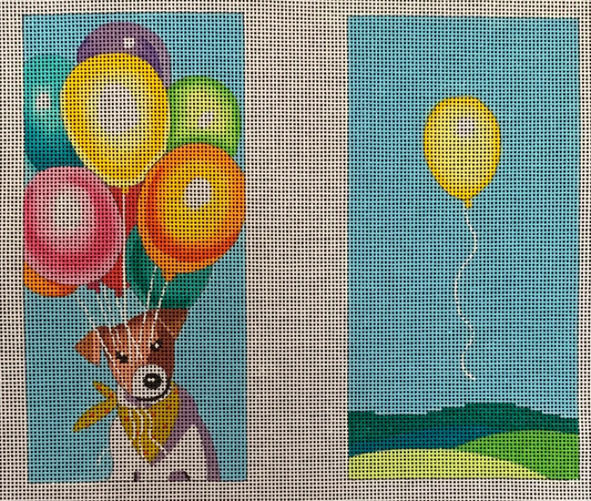 EY201 Dog with Balloons Eyeglass Case