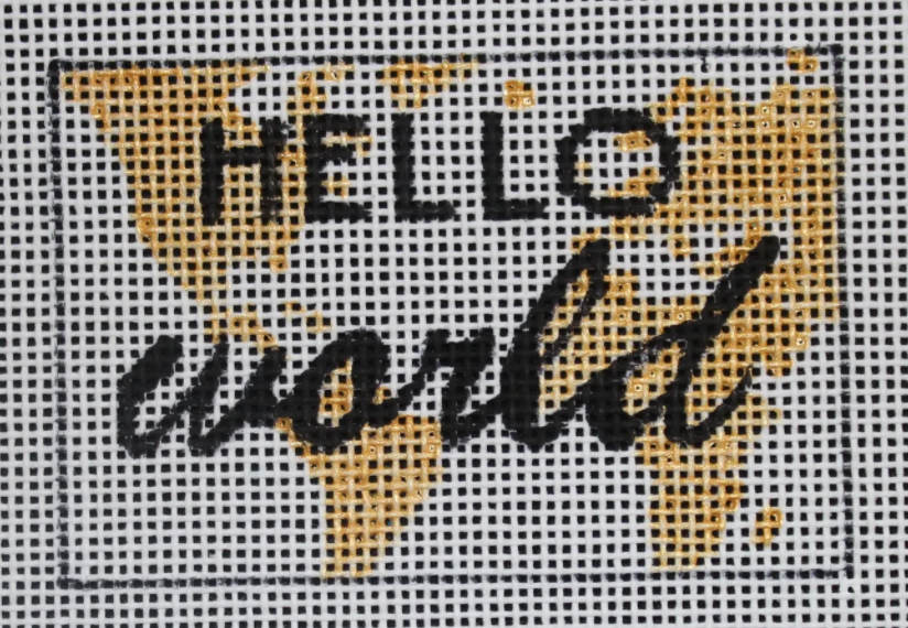 LT038 Hello World Luggage Tag