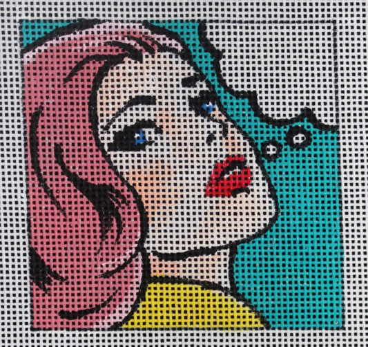IN214 Pop Art Girl with Text Bubble