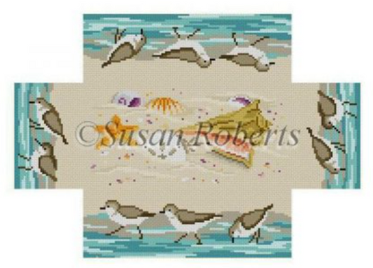 0366 Sandpipers and Seashells Brick Cover