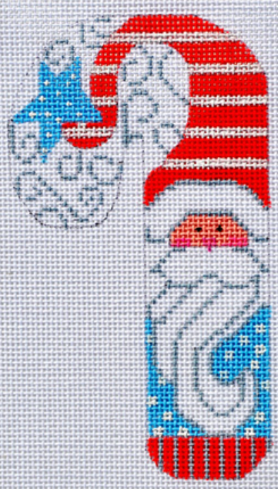 CH-98 Blue Star Santa Candy Cane