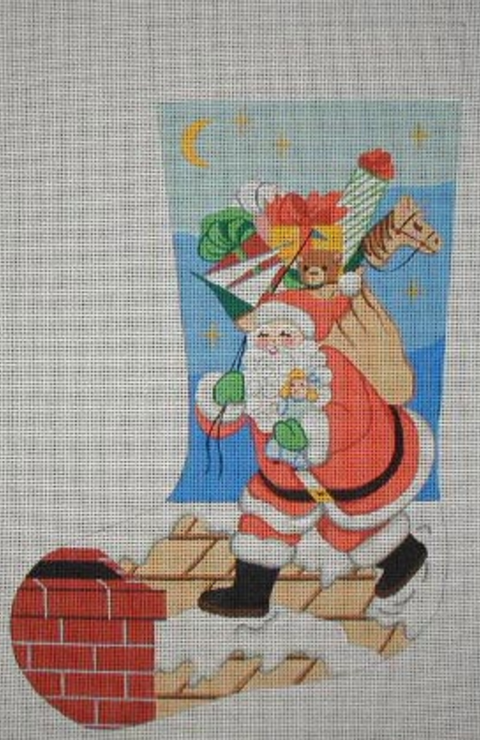 J-27 Santa on Roof Stocking