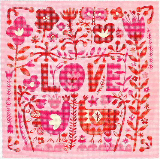 CG-PL08 LOVE with Flowers and Chickens
