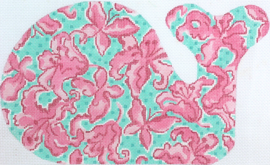 SST-24 Preppy Lilies and Butterflies Medium Whale