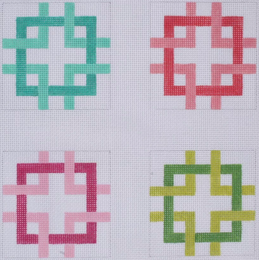 CO4-41 Bright Interlocking Square Coasters