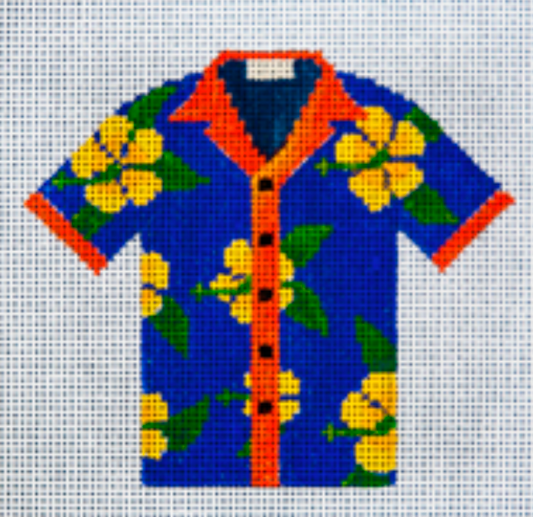 JP-L651 Hawaiian Shirt - Yellow Hibiscus