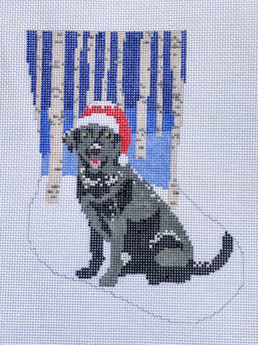 BS13 Winter Frolic Black Lab Mini Stocking
