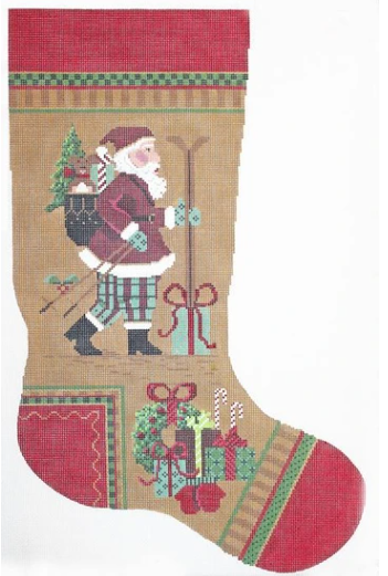 KCN165ST Skiing Santa Stocking