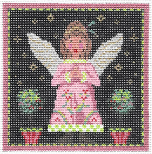 KCN17 Pink Topiary Angel - 18 Mesh