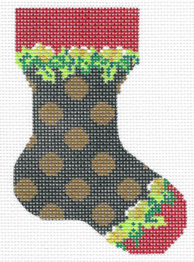 KFA02 Forest and Honey Polka Dot Mini Sock - 18 Mesh