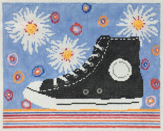 P-ET-052 Sneaker with White Blooms