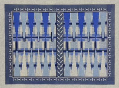 TA2500 Blue Tartan Backgammon Board