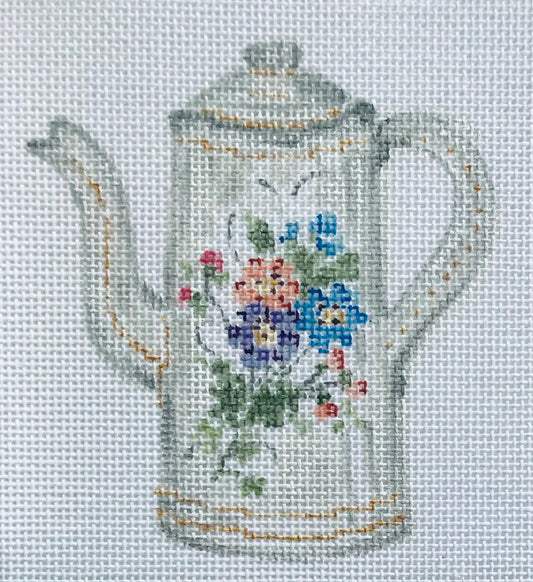 TSG33-D White and Gold Kettle